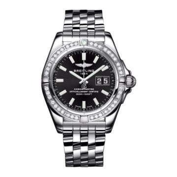 Breitling Galactic 41 Stainless Steel / Diamond / Onyx Black / Bracelet