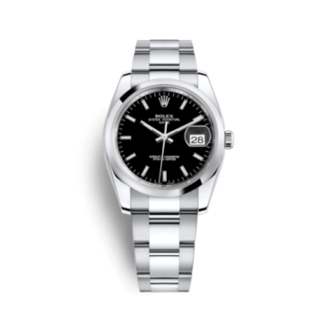 Rolex Oyster Perpetual Date 34 Stainless Steel Domed / Oyster / Black