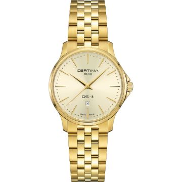 Certina DS-8 Lady Quartz Yellow Gold / Champagne / Bracelet