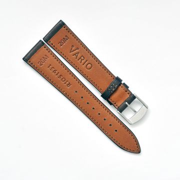 Novonappa® Leather Coal Black Hand Crafted Watch Strap - 18mm