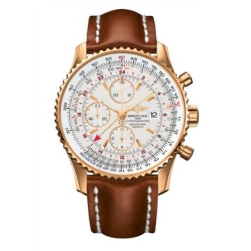 Breitling Navitimer World Red Gold / Silver / Calf
