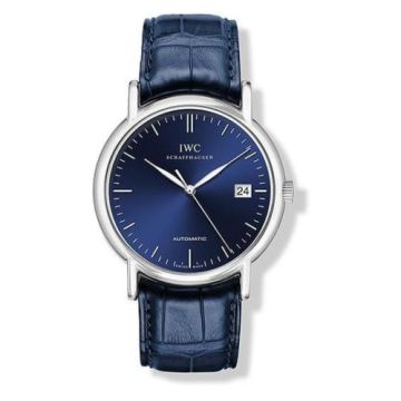 IWC Schaffhausen Portofino Automatic / Stainless Steel / Blue / Strap
