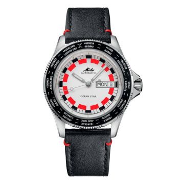 Mido Ocean Star Worldtimer Stainless Steel / Silver