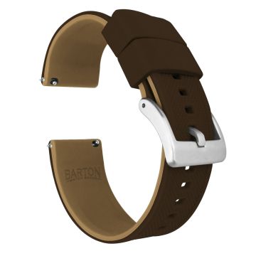 Elite Silicone Brown Top Khaki Bottom Watch Band - 22mm