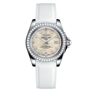 Breitling Galactic 32 Sleek Edition Stainless Steel / Diamond / Pearl Diamond / Rubber