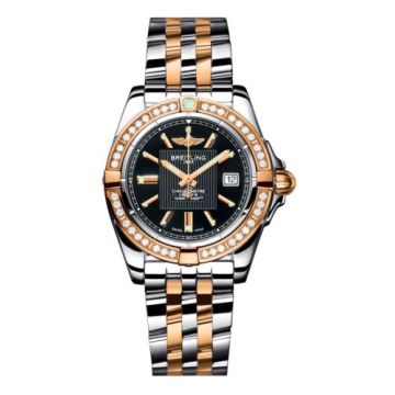 Breitling Galactic 32 Stainless Steel / Rose Gold / Diamond / Trophy Black / Bracelet