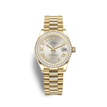 Rolex Datejust 31 Yellow Gold / Diamond / Silver - Roman / President