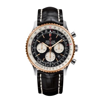Breitling Navitimer 1 B01 Chronograph 46 Stainless Steel / Red Gold / Black / Croco / Pin