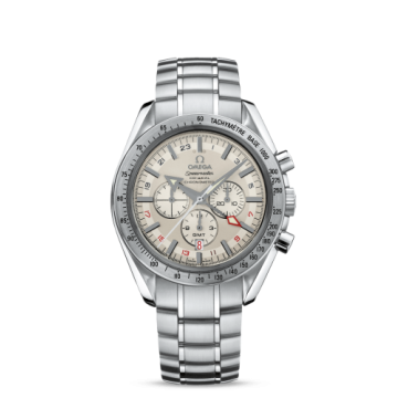 Omega Speedmaster Broad Arrow Co-Axial GMT Stainless Steel / White / Bracelet