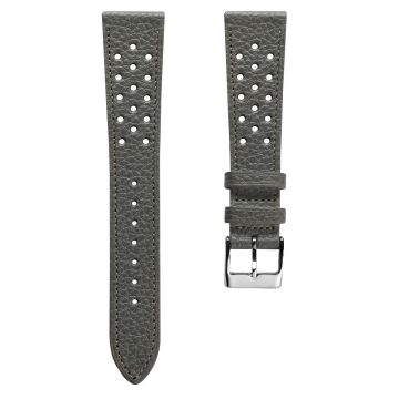 Ashdown Togo Leather Racing Watch Strap - Grey / Beige - 19mm