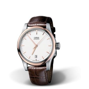 Oris Classic Date 37 Stainless Steel - Rose Gold / Silver