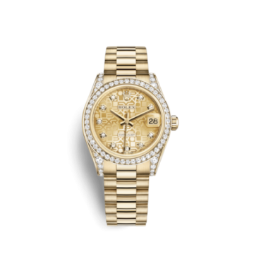 Rolex Datejust 31 Yellow Gold Diamond / President / Champagne Computer