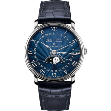 Blancpain Villeret Quantième Complet 40mm White Gold / Flinqué