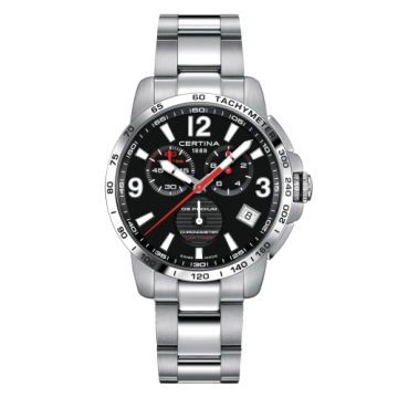 Certina DS Podium Lap Timer Stainless Steel / Black / Bracelet