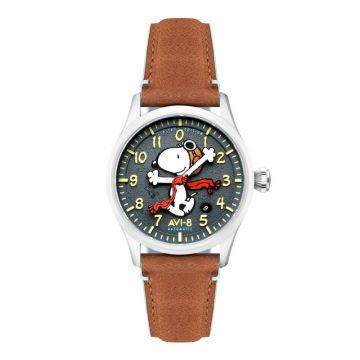Avi-8 Flyboy Engineer Automatic Peanuts Snoopy Flying Ace Limited Editon Pilot Grey