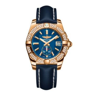 Breitling Galactic 36 Automatic Rose Gold / Diamond / Gun Blue / Calf