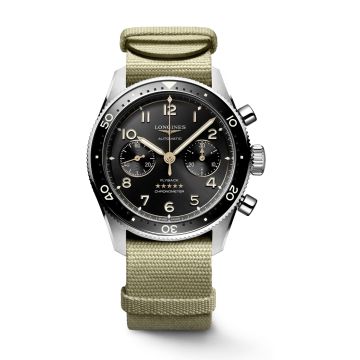 Longines Spirit Flyback 42 Stainless Steel / Black / NATO