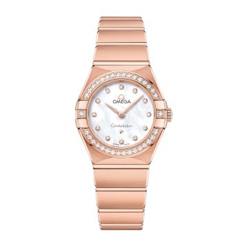Omega Constellation Manhattan 25 Quartz Sedna Gold / MOP / Diamond