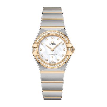 Omega Constellation Manhattan 25 Quartz Stainless Steel / Yellow Gold / MOP / Diamond