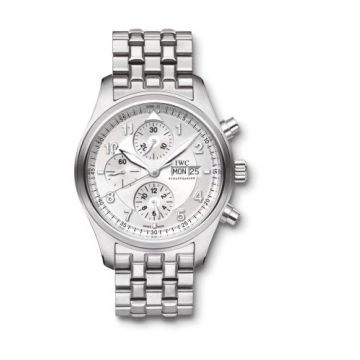 IWC Schaffhausen Pilot's Watch Spitfire Chronograph Stainless Steel / Silver / Bracelet