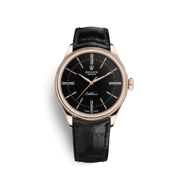Rolex Cellini Time Everose / Black / Alligator Black