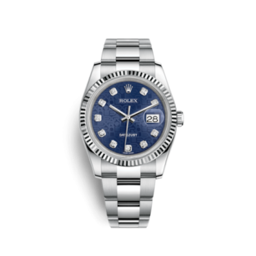 Rolex Datejust 36 Stainless Steel Fluted / Oyster  / Blue Computer