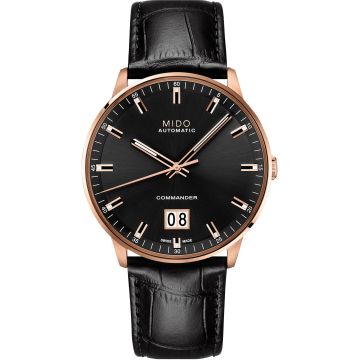Mido Commander Big Date Rose Gold / Grey / Bracelet