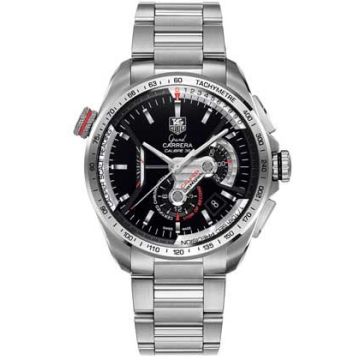TAG Heuer Grand Carrera Calibre 36RS Caliper Chronograph Stainless Steel / Black / Bracelet