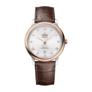 Omega De Ville Prestige Co-Axial 39.5 Stainless Steel / Red Gold / Silver Sunburst