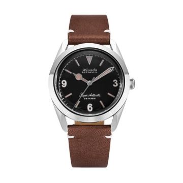 Nivada Grenchen Super Antarctic 3.6.9. Black / Stainless Steel / Brown - White