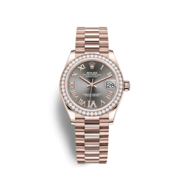 Rolex Datejust 31 Rose Gold / Diamond / Grey - Roman / President