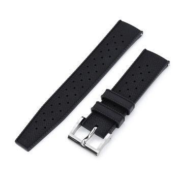 Black Tropical-Style Pro FKM Rubber Quick Release Strap 19mm to 23mm - 19mm