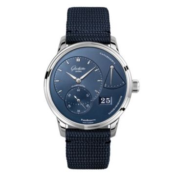 Glashütte Original PanoReserve Stainless Steel / Blue / Synthetic