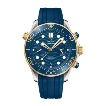 Omega Seamaster Diver 300M Master Co-Axial 44 Chronograph Stainless Steel / Yellow Gold / Blue / Rubber