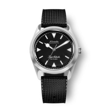 Nivada Grenchen Super Antarctic Black - White Luminova / Stainless Steel / Tropic