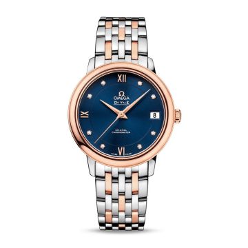 Omega De Ville Prestige Co-Axial 32.7 Stainless Steel / Red Gold / Blue / Bracelet