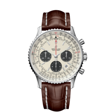 Breitling Navitimer 1 B01 Chronograph 43 Stainless Steel / Silver / Croco / Folding