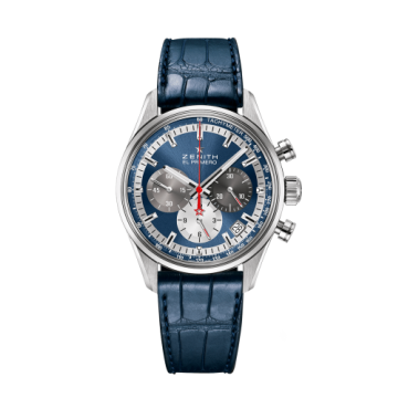 Zenith El Primero Chronomaster 38 Stainless Steel / Blue / Alligator