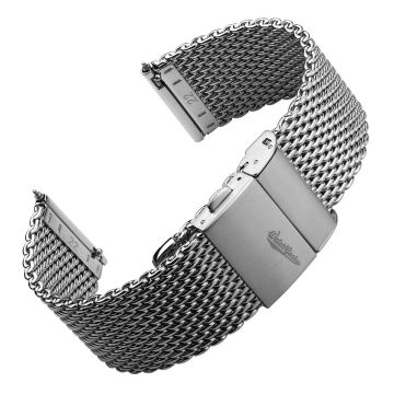 Merriott Quick-Release Milanese Mesh Stainless Steel Watch Strap - Polished - 22mm