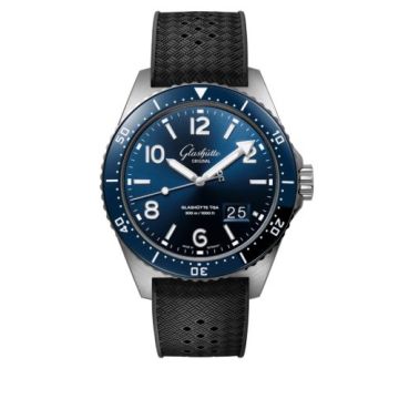 Glashütte Original SeaQ Panorama Date Stainless Steel / Blue / Rubber - Pin