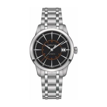 Hamilton Railroad 40 Auto Stainless Steel / Black / Bracelet