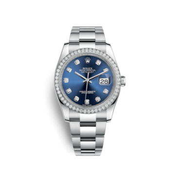 Rolex Datejust 36 Stainless Steel Diamond / Oyster / Blue Diamond
