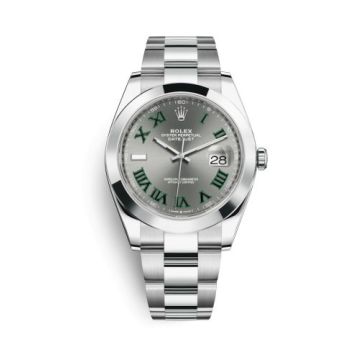 Rolex Datejust 41 Stainless Steel Smooth / Oyster / Slate Roman