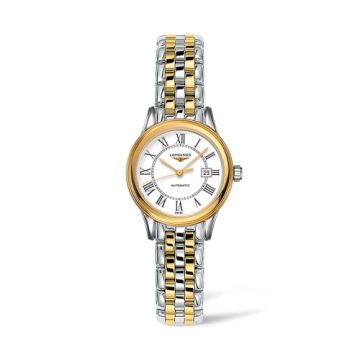 Longines Flagship 30 Stainless Steel - Yellow Gold / White - Roman / Bracelet