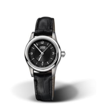 Oris Classic Date Lady 28.5 Stainless Steel - Black