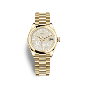 Rolex Datejust 31 Yellow Gold / Domed / Butterfly / President
