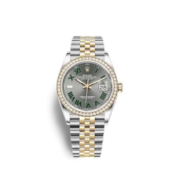 Rolex Datejust 36 Stainless Steel / Yellow Gold / Diamond / Slate - Roman / Jubilee