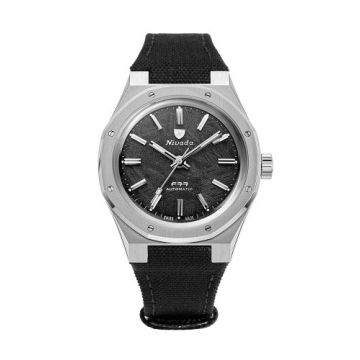 Nivada Grenchen F77 Stainless Steel / Meteorite / Velcro