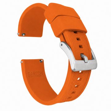 Pumpkin Orange Elite FKM Rubber Watch Band - 22mm