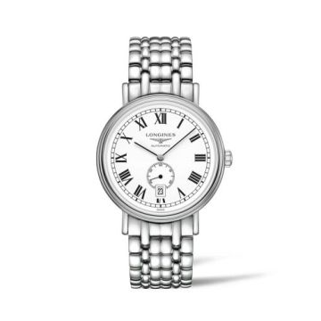 Longines Presence 40 Small Seconds Stainless Steel / White - Roman / Bracelet